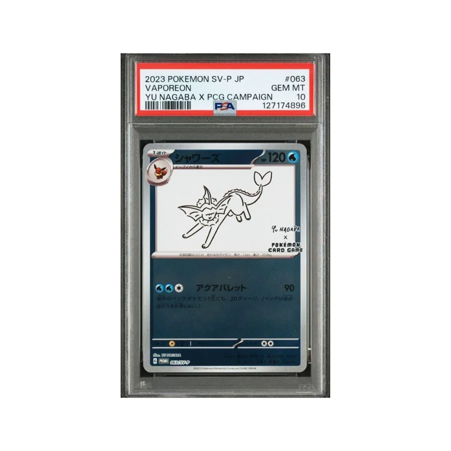 Vaporeon Yu Nagaba PSA 10 — Collab PCG 2023